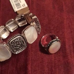 Mother of Pearl Ring & Bracelet Set